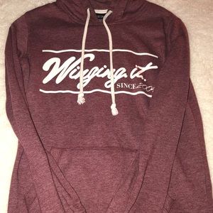 Burgundy Cotton on pullover sweatshirt